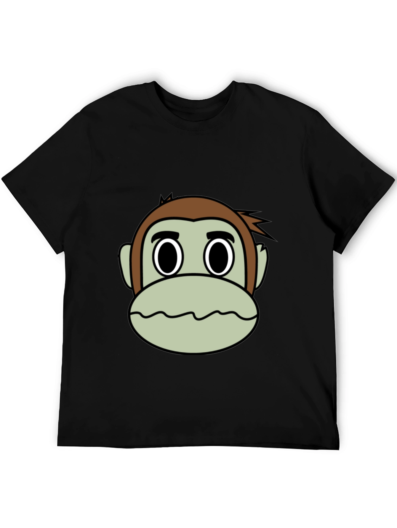 Funny Monkey Face Graphic T-Shirt - Classic Black Tee