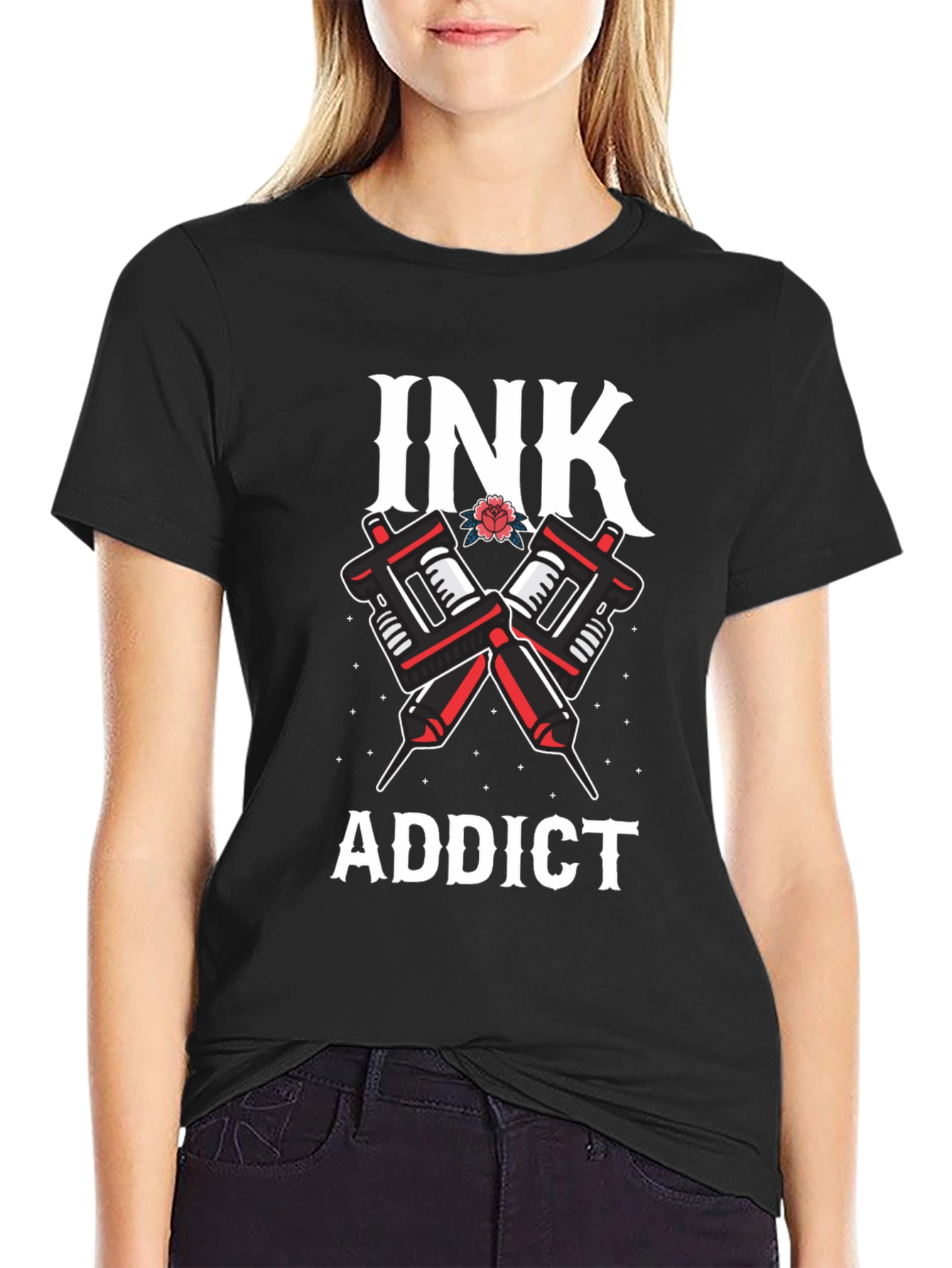Ink Addict Tattoo T-Shirt - Black Graphic Tee