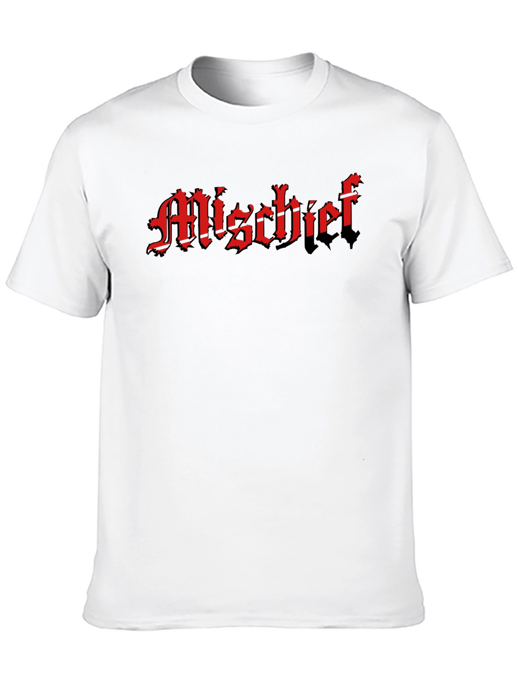 Mischief Black T-Shirt - Gothic Text