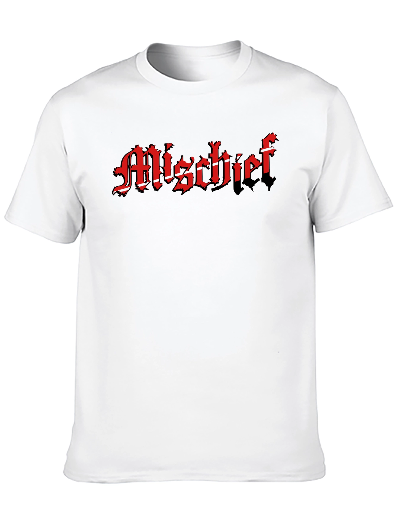Mischief Black T-Shirt - Gothic Text