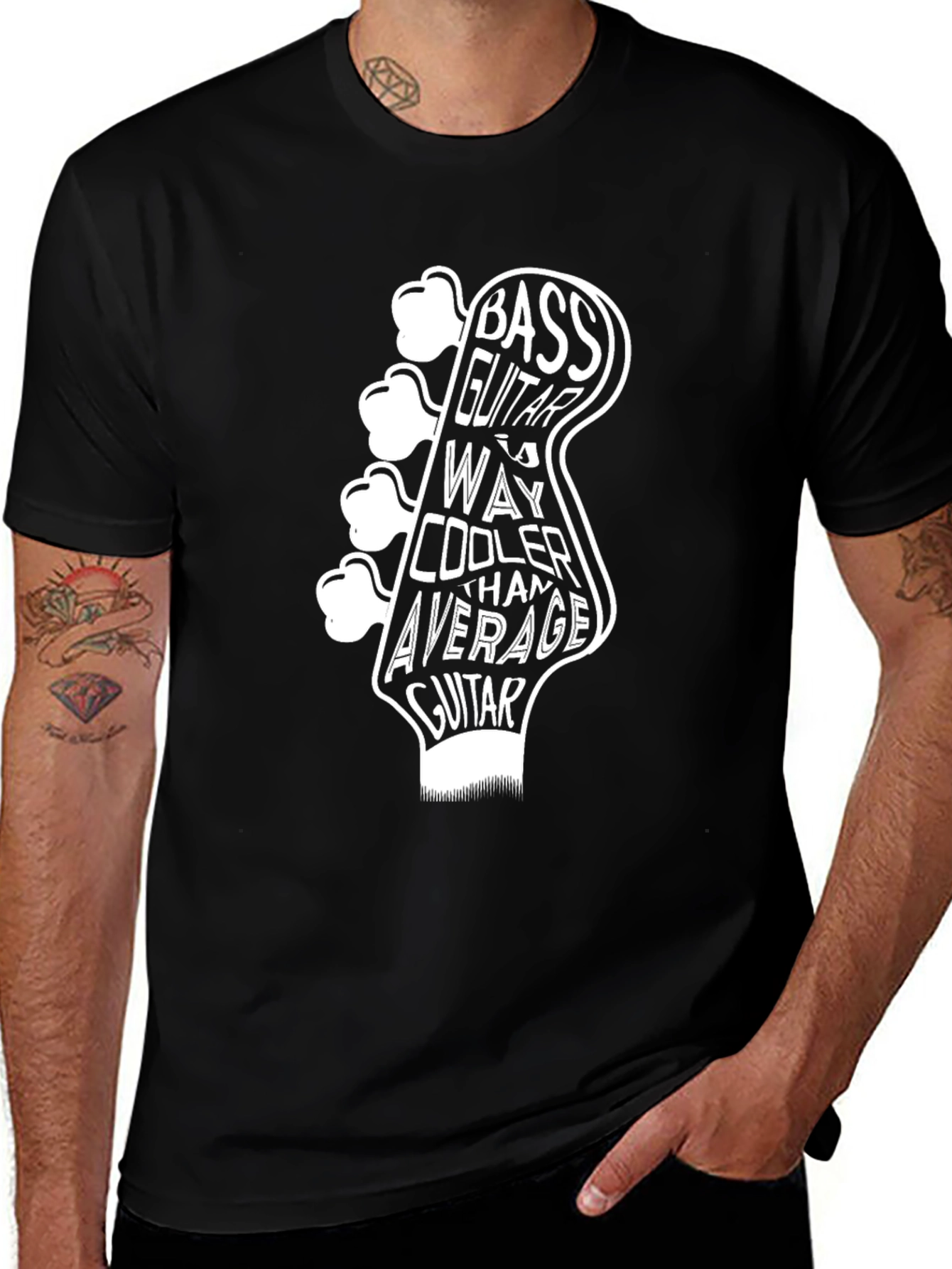 Bass Guitar Graphic Tee: Cooler Than Average Musician T-Shirt
