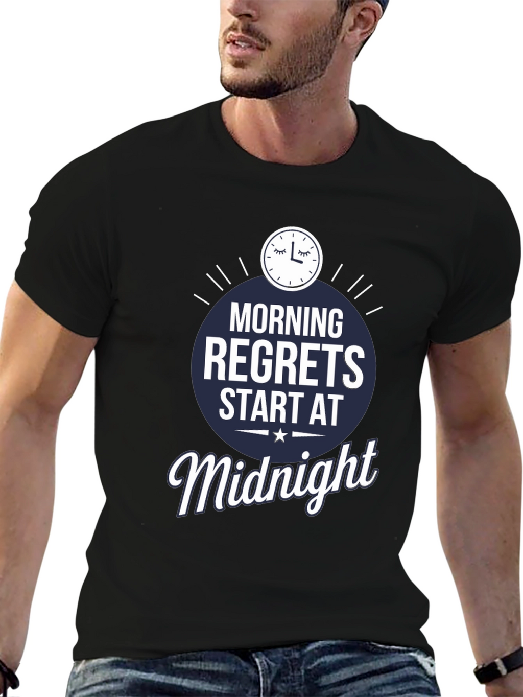 Morning Regrets Midnight Graphic T-Shirt