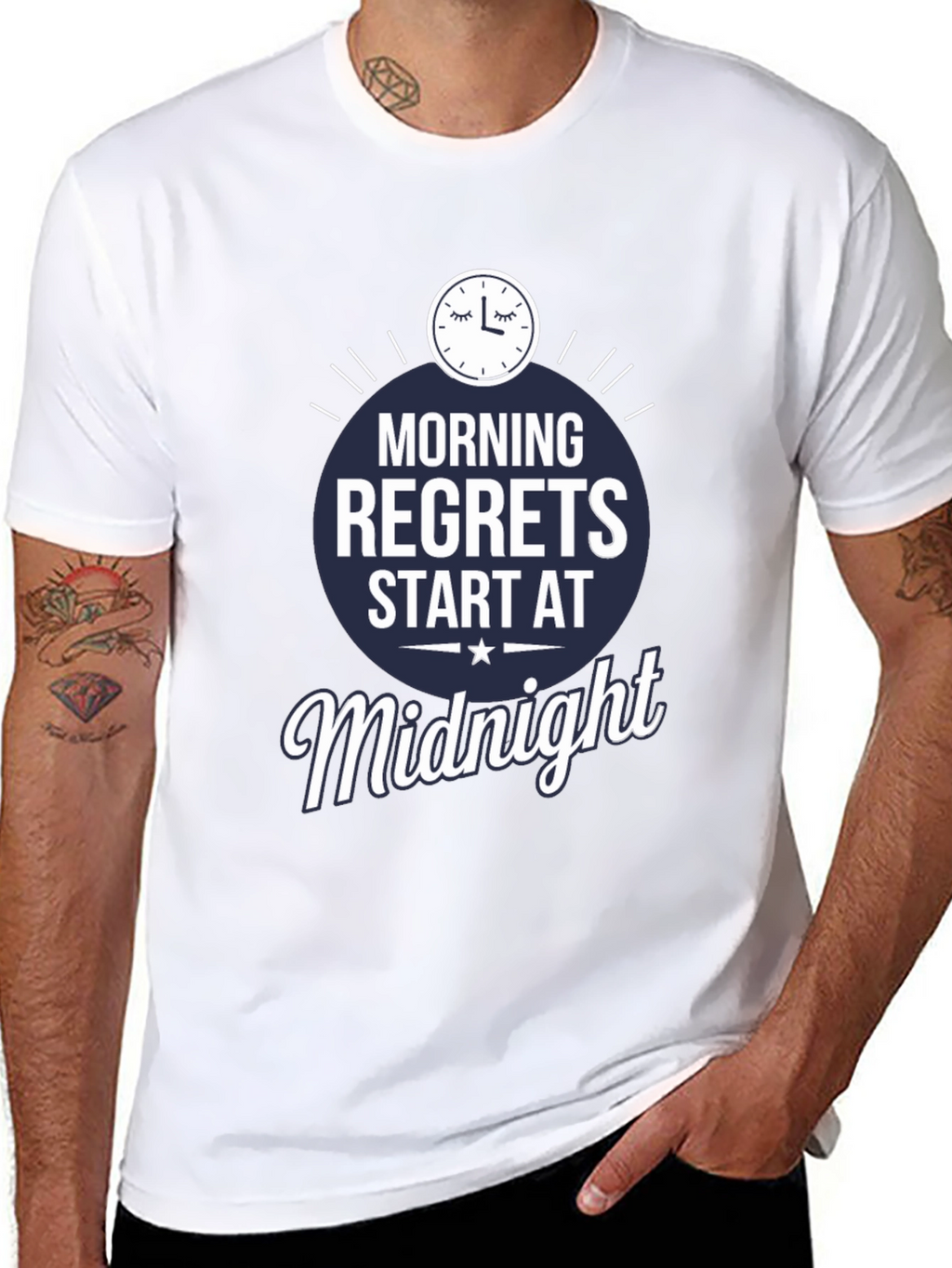 Morning Regrets Midnight Graphic T-Shirt