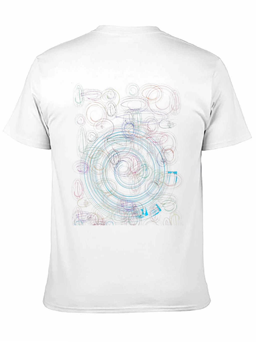 Abstract Circle Graphic Print Black T-Shirt