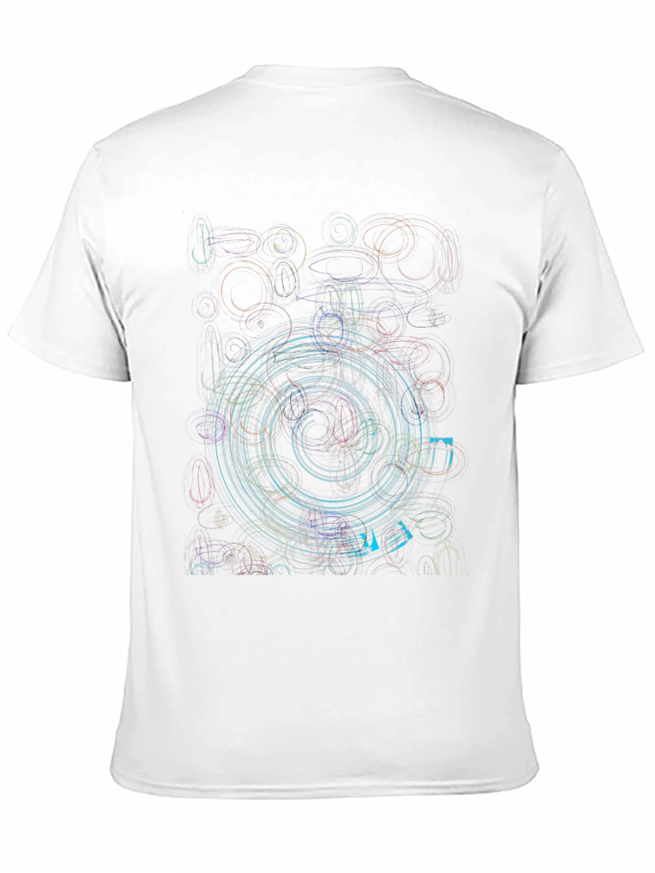 Abstract Circle Graphic Print Black T-Shirt