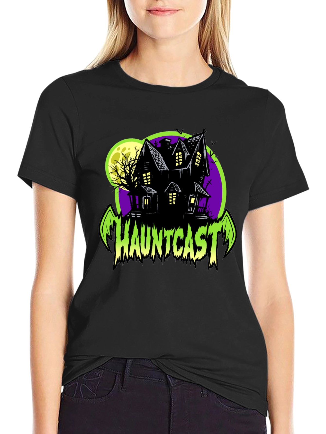 Hauntcast Haunted House T-Shirt - Spooky Season Apparel