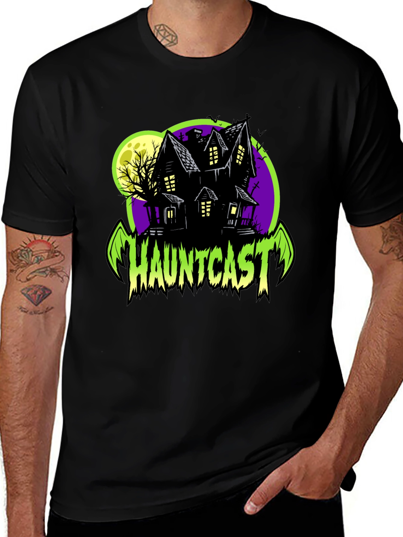 Hauntcast Haunted House T-Shirt - Spooky Season Apparel