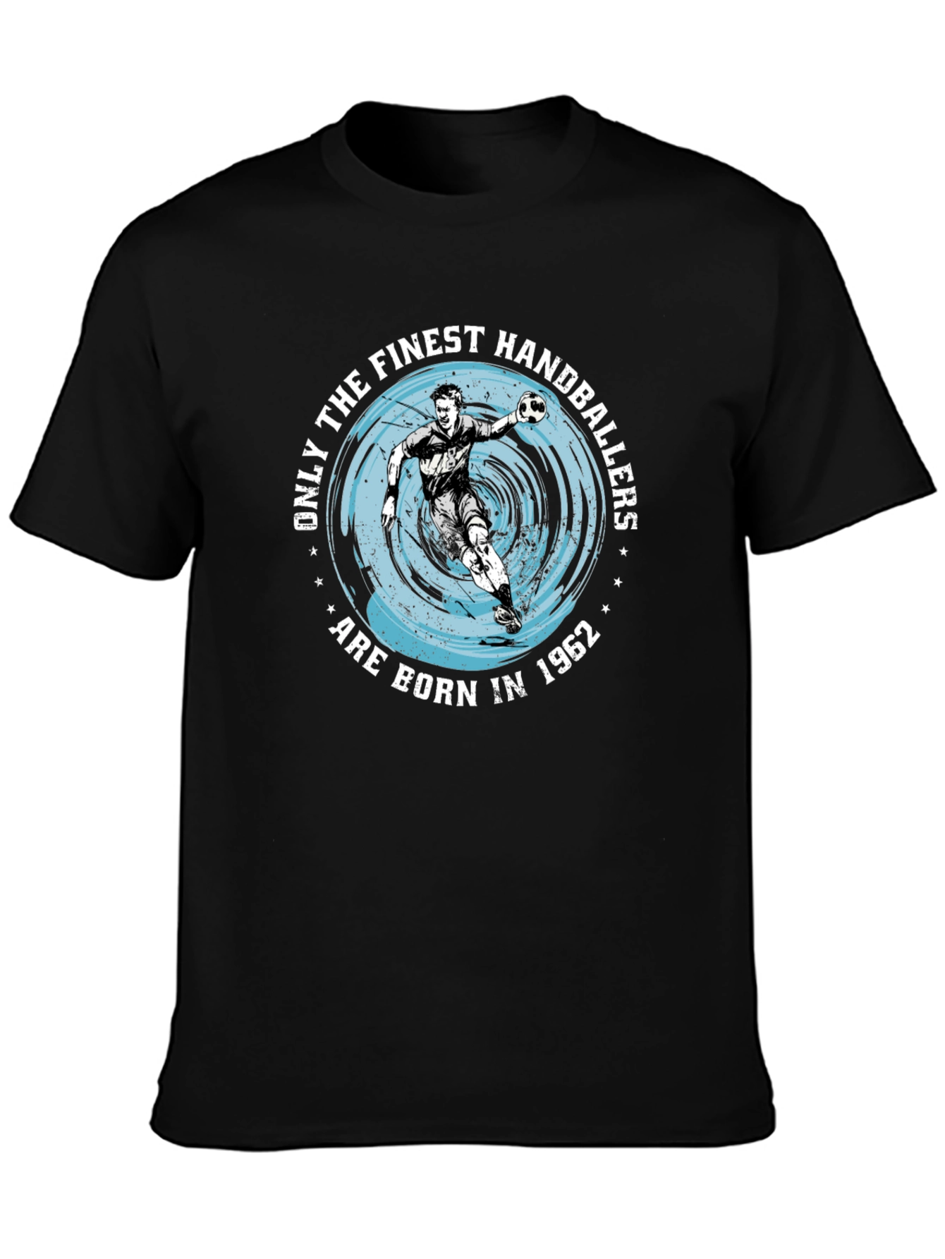 Finest Handballers Born in 1962 Black T-Shirt