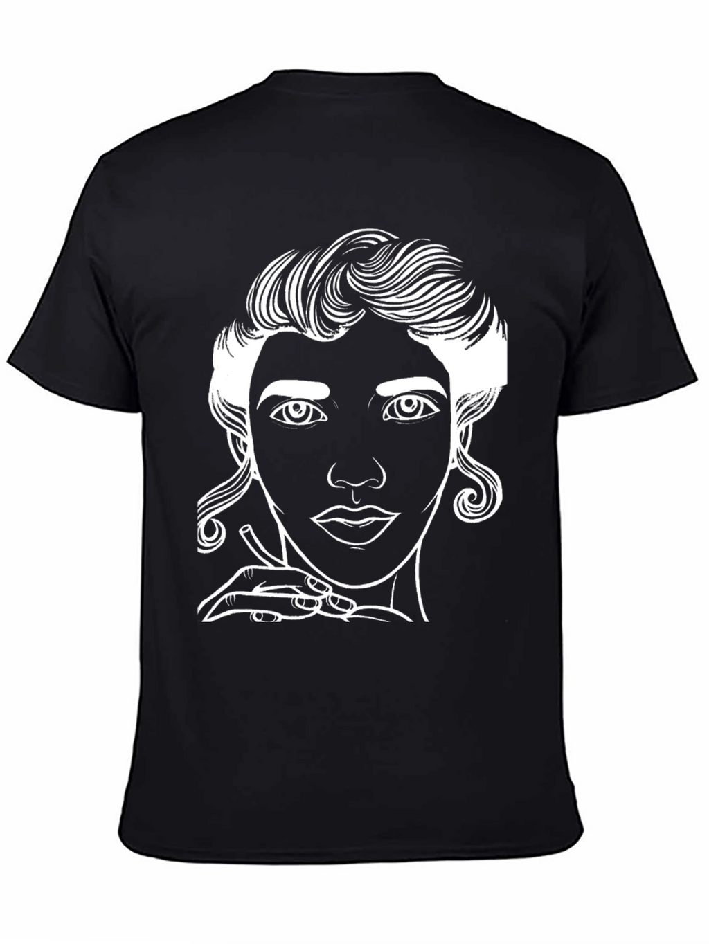 Line Art Portrait Graphic Tee