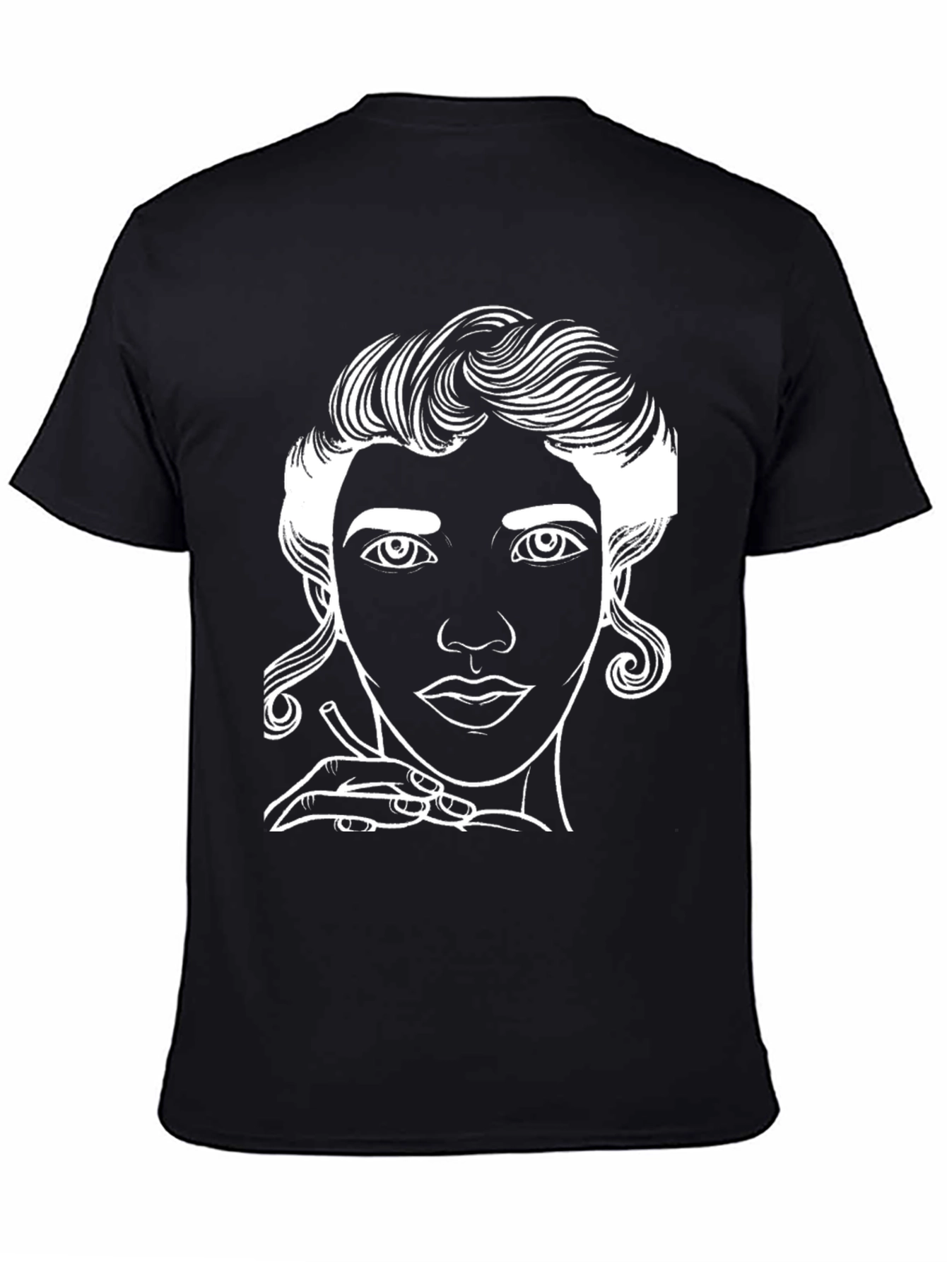 Line Art Portrait Graphic Tee