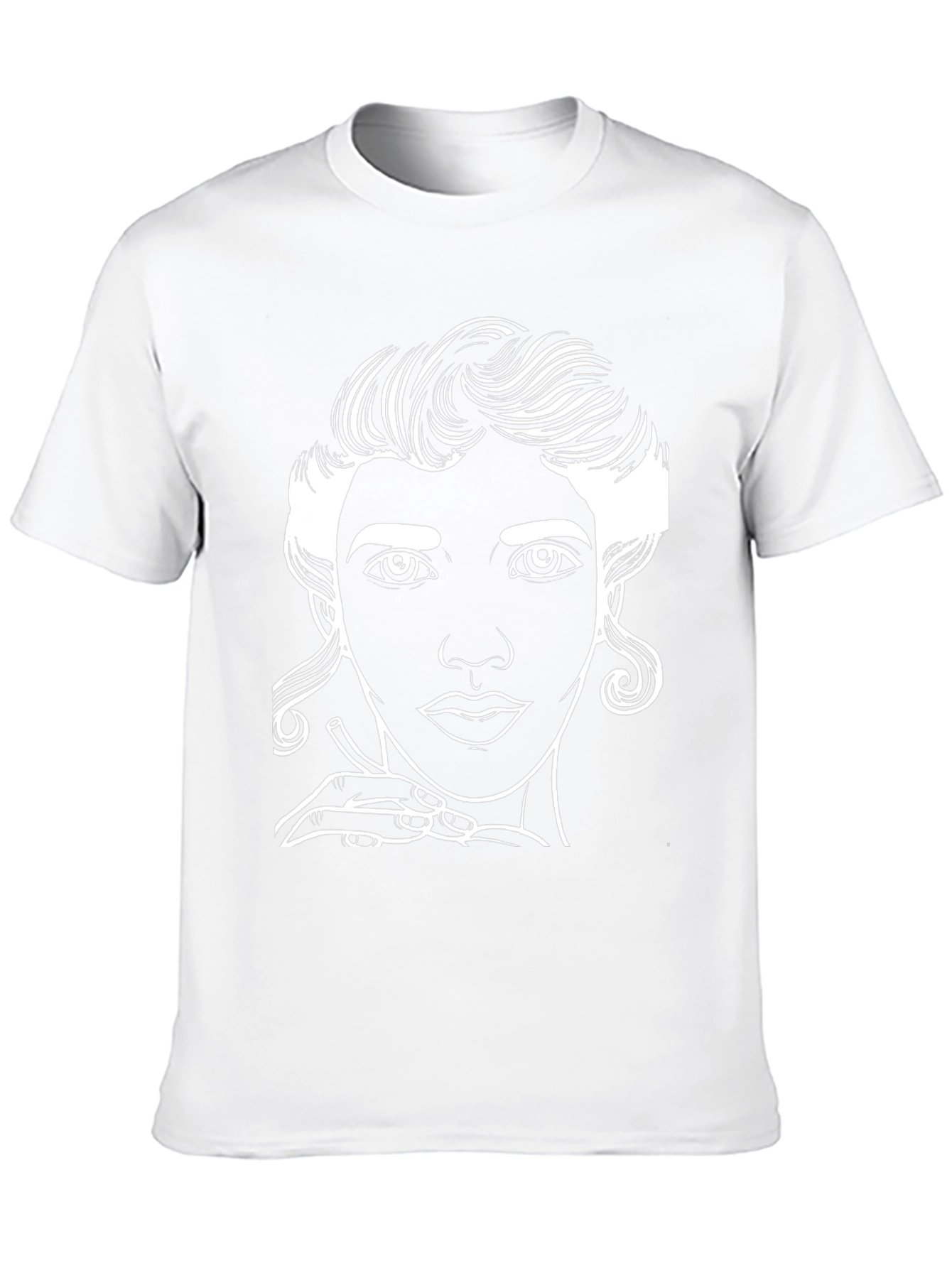 Line Art Portrait Graphic Tee