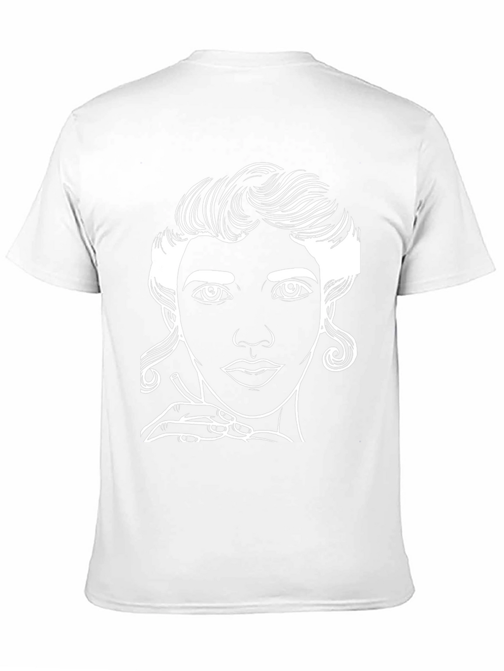 Line Art Portrait Graphic Tee
