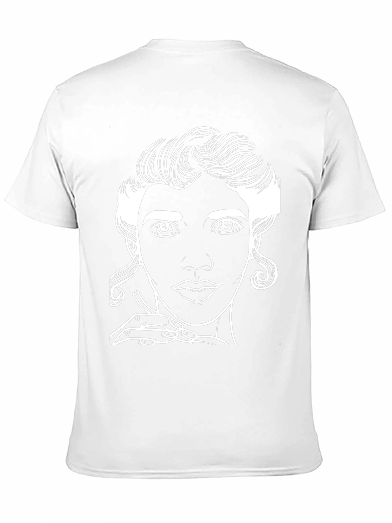 Line Art Portrait Graphic Tee
