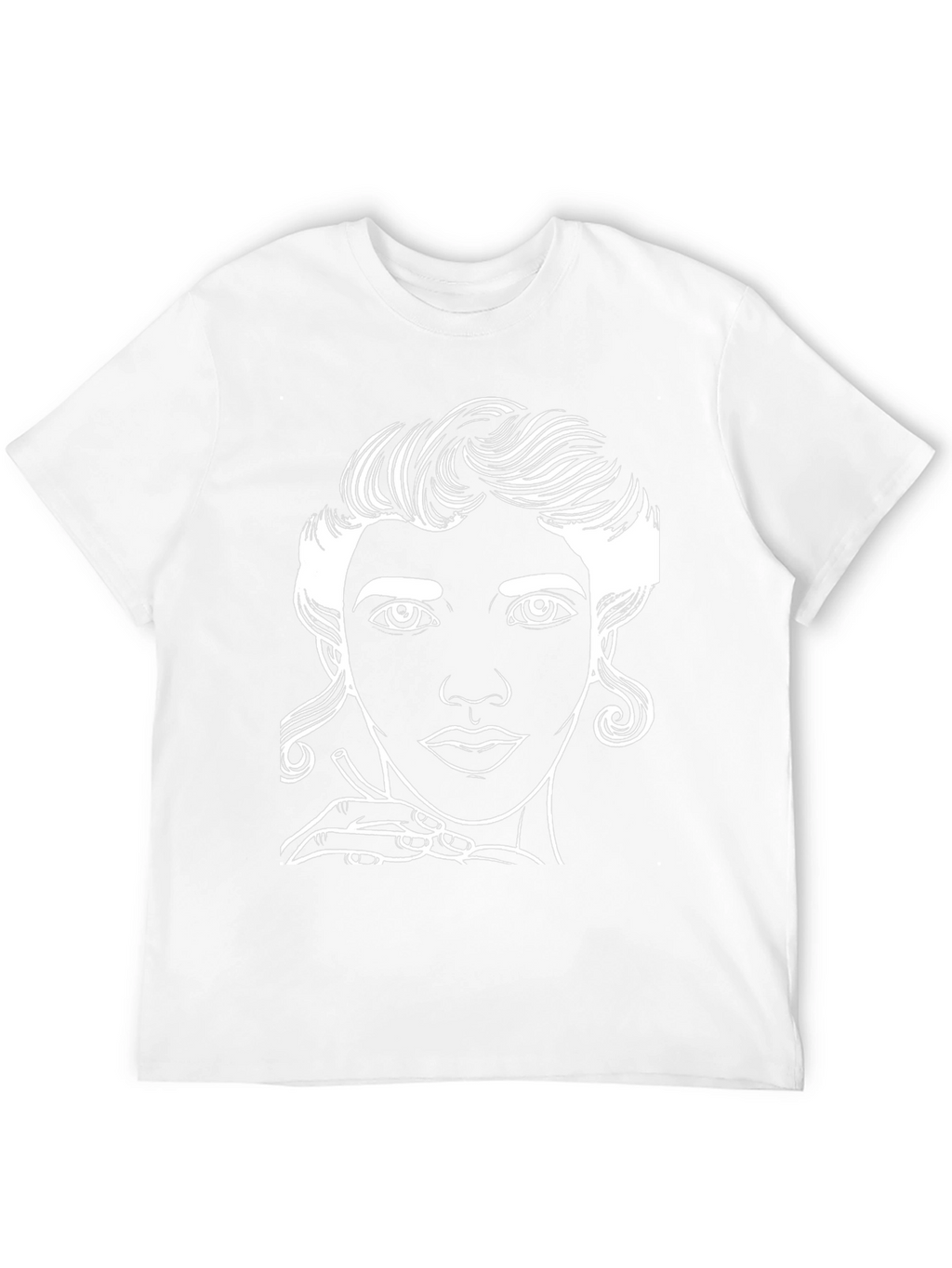 Line Art Portrait Graphic Tee