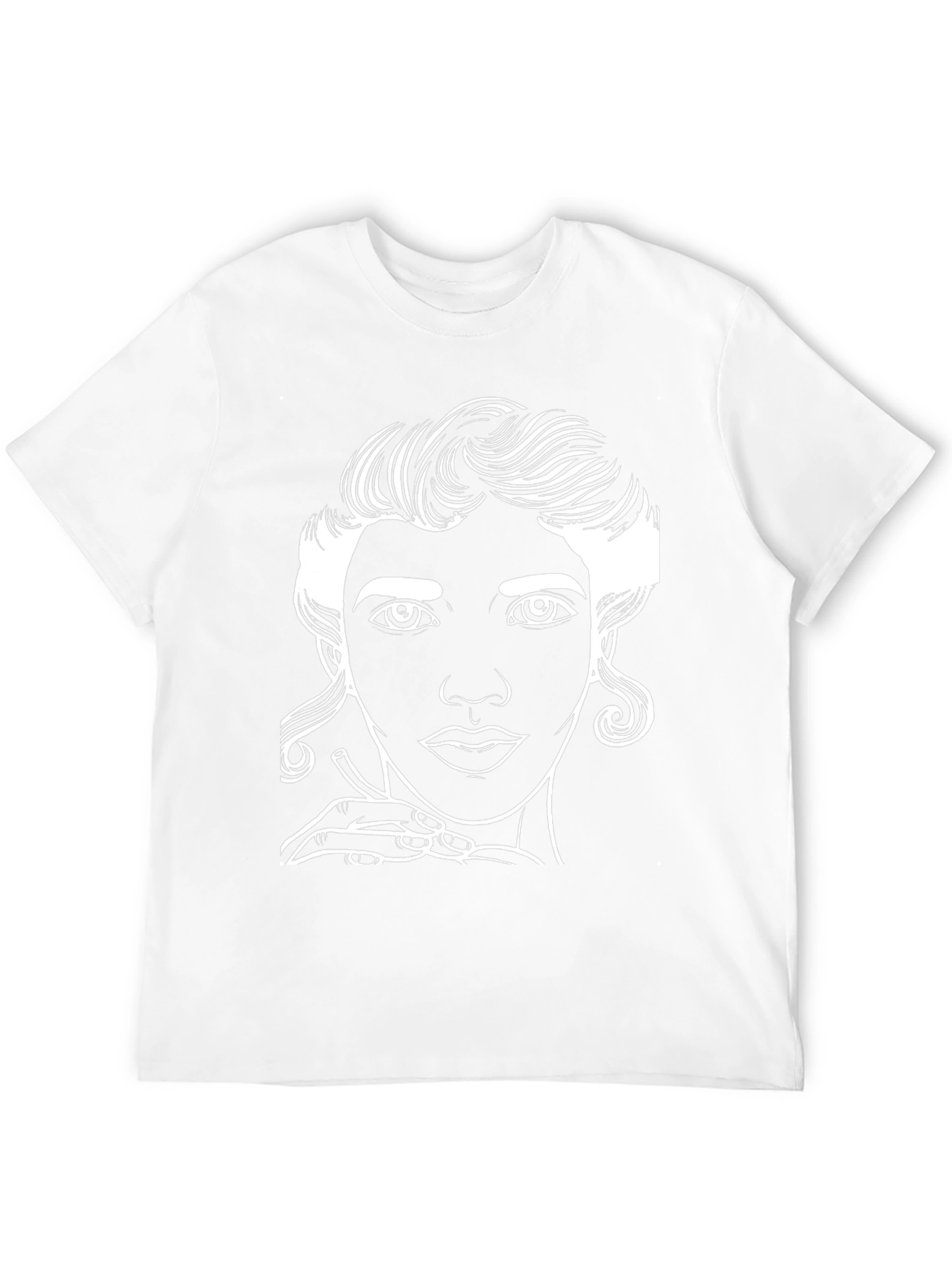 Line Art Portrait Graphic Tee