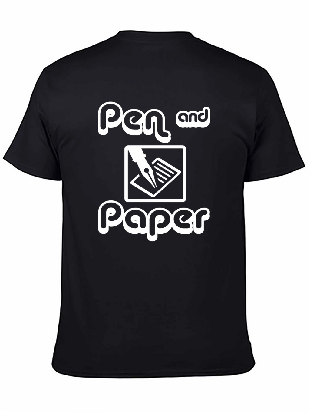 Pen and Paper Graphic Black T-Shirt