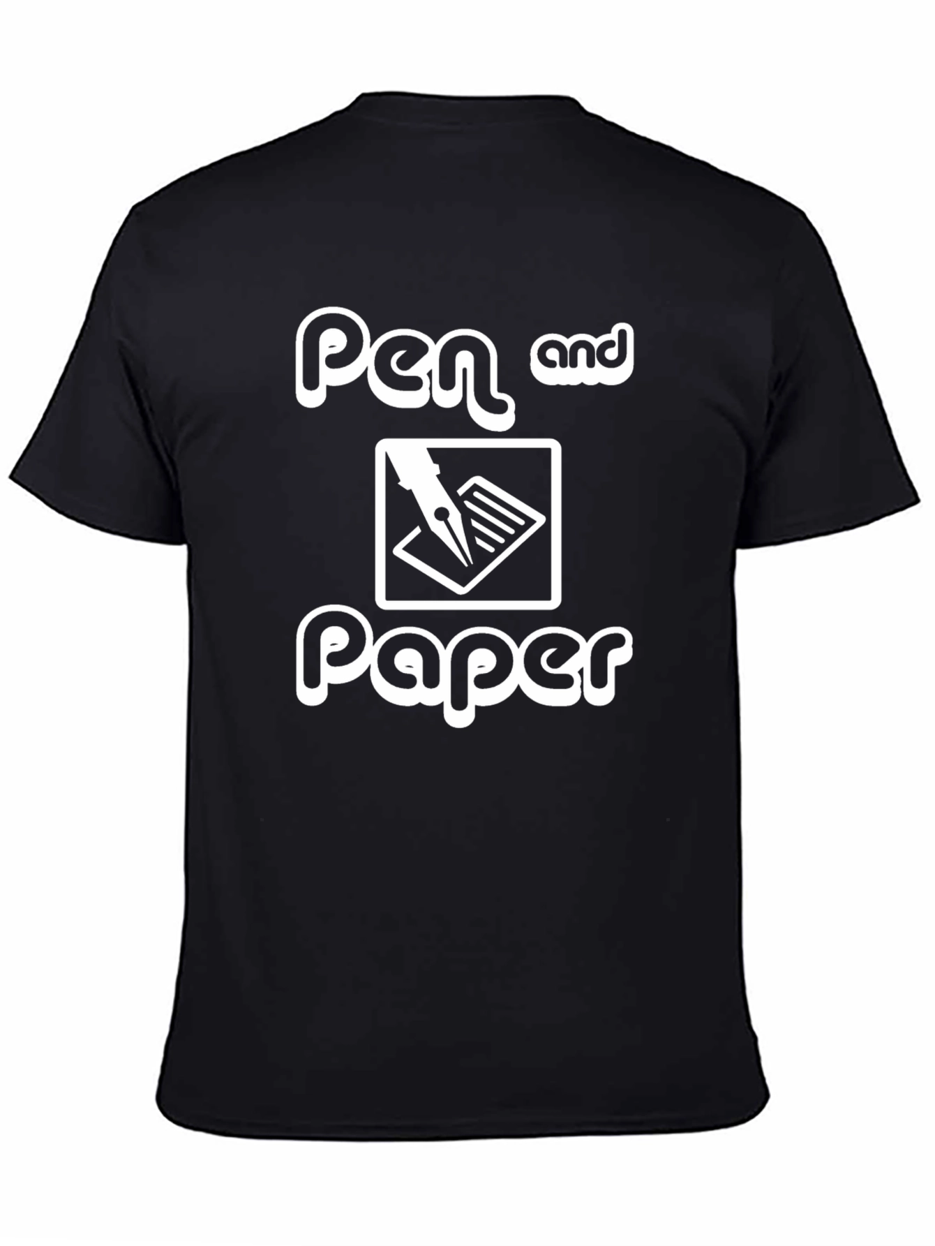 Pen and Paper Graphic Black T-Shirt