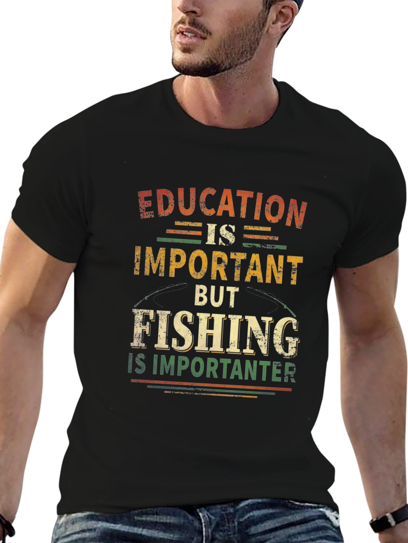 Fishing is Importanter Graphic T-Shirt