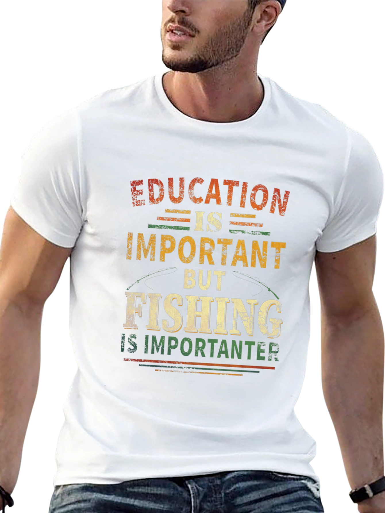 Fishing is Importanter Graphic T-Shirt