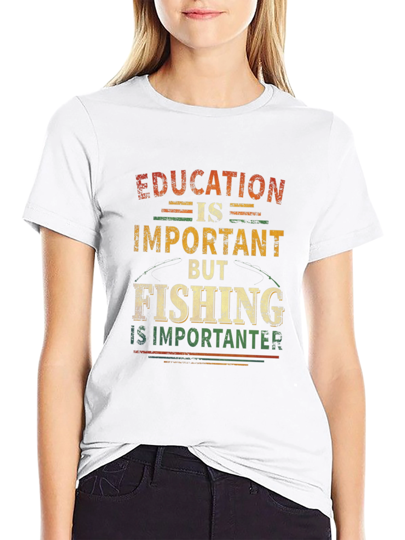 Fishing is Importanter Graphic T-Shirt