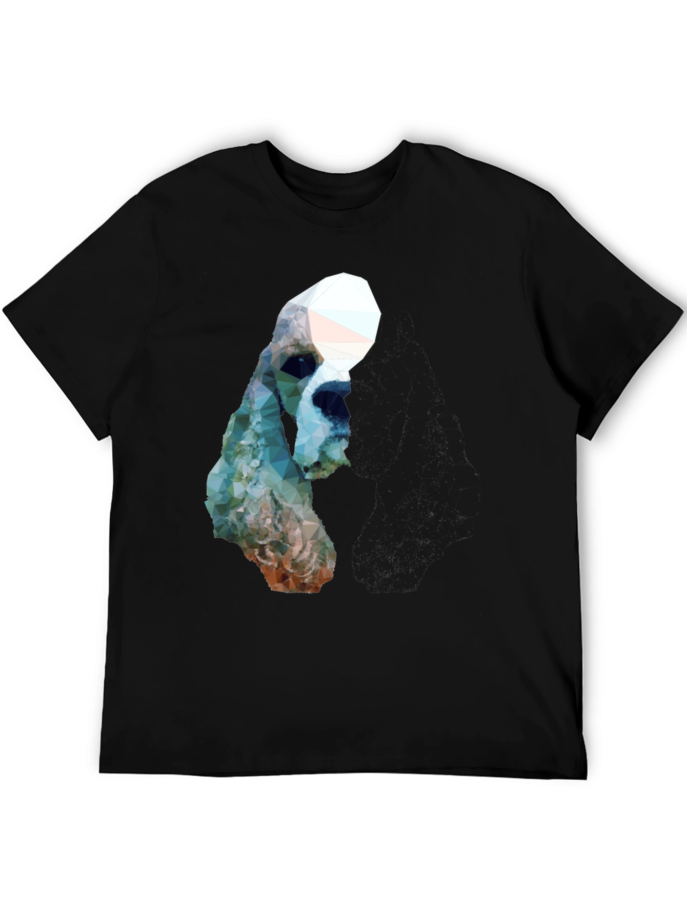 Geometric Dog Graphic T-Shirt