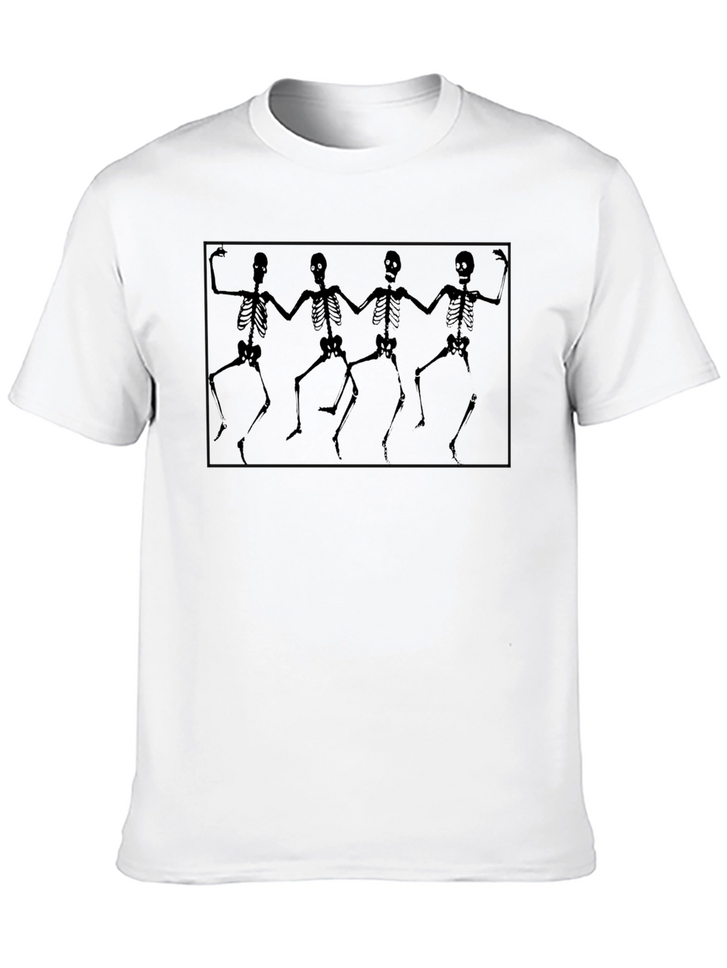 Dancing Skeletons Graphic Black T-Shirt