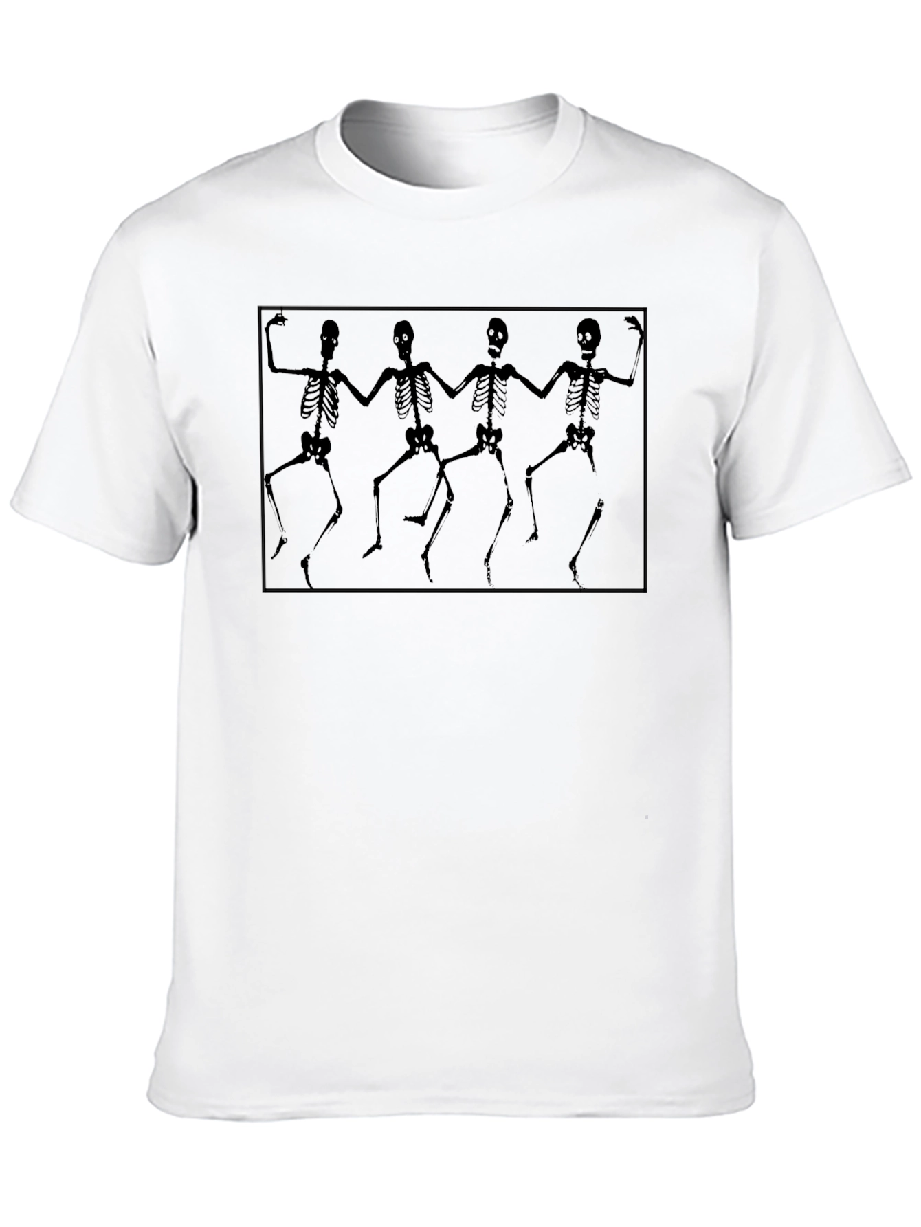 Dancing Skeletons Graphic Black T-Shirt