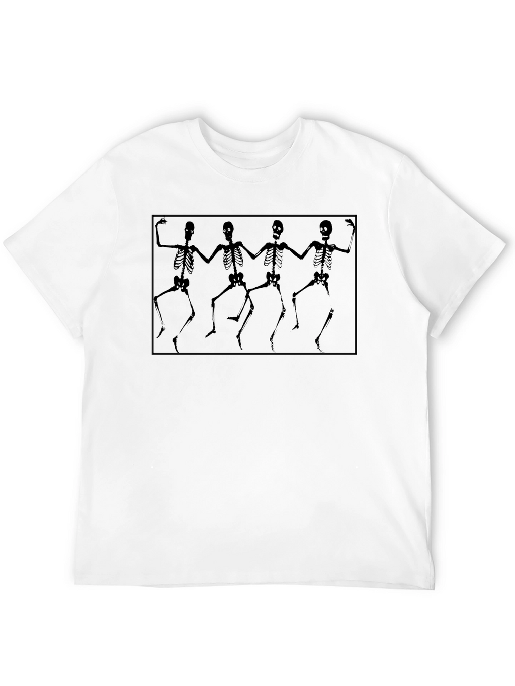 Dancing Skeletons Graphic Black T-Shirt