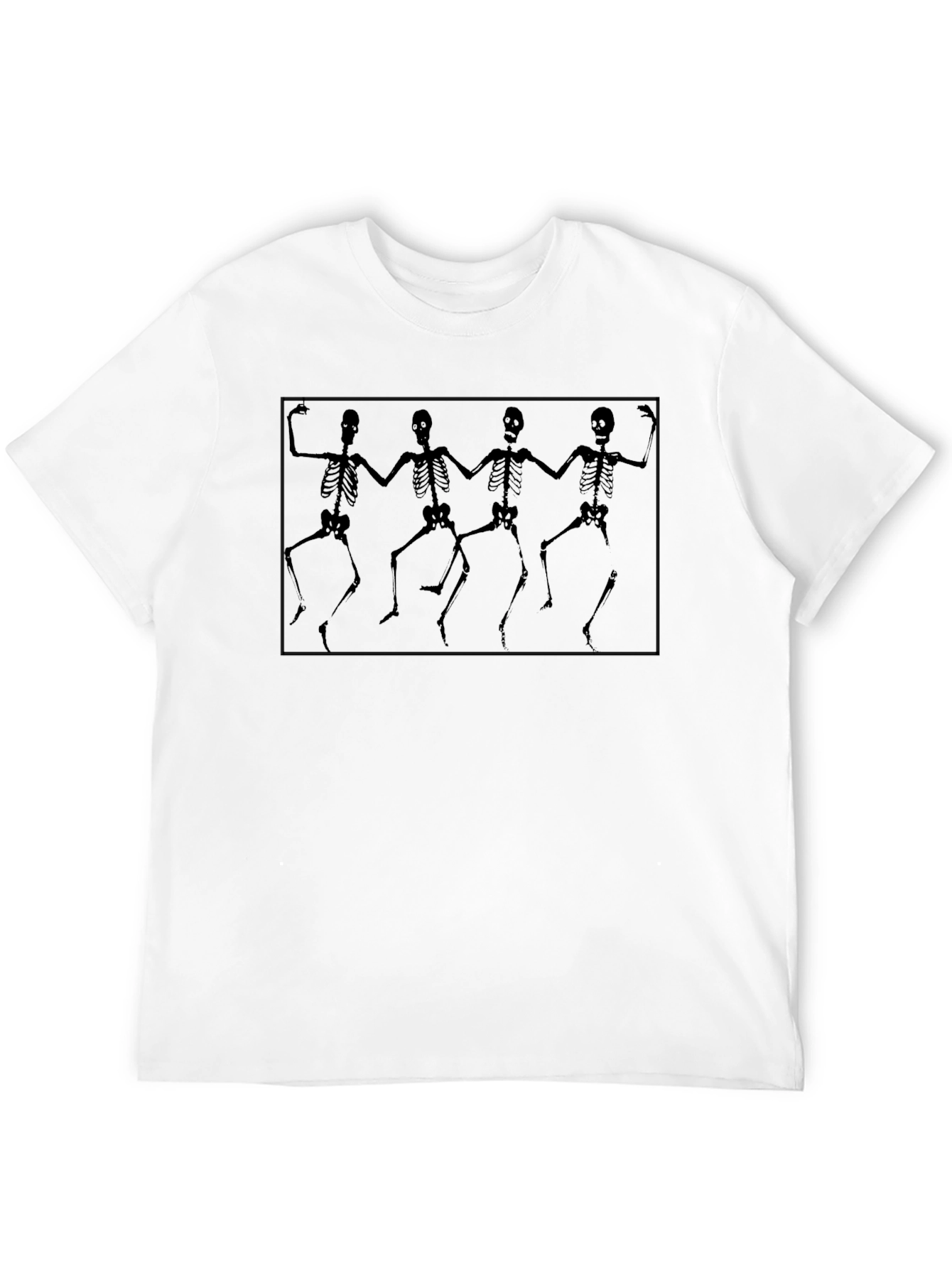 Dancing Skeletons Graphic Black T-Shirt