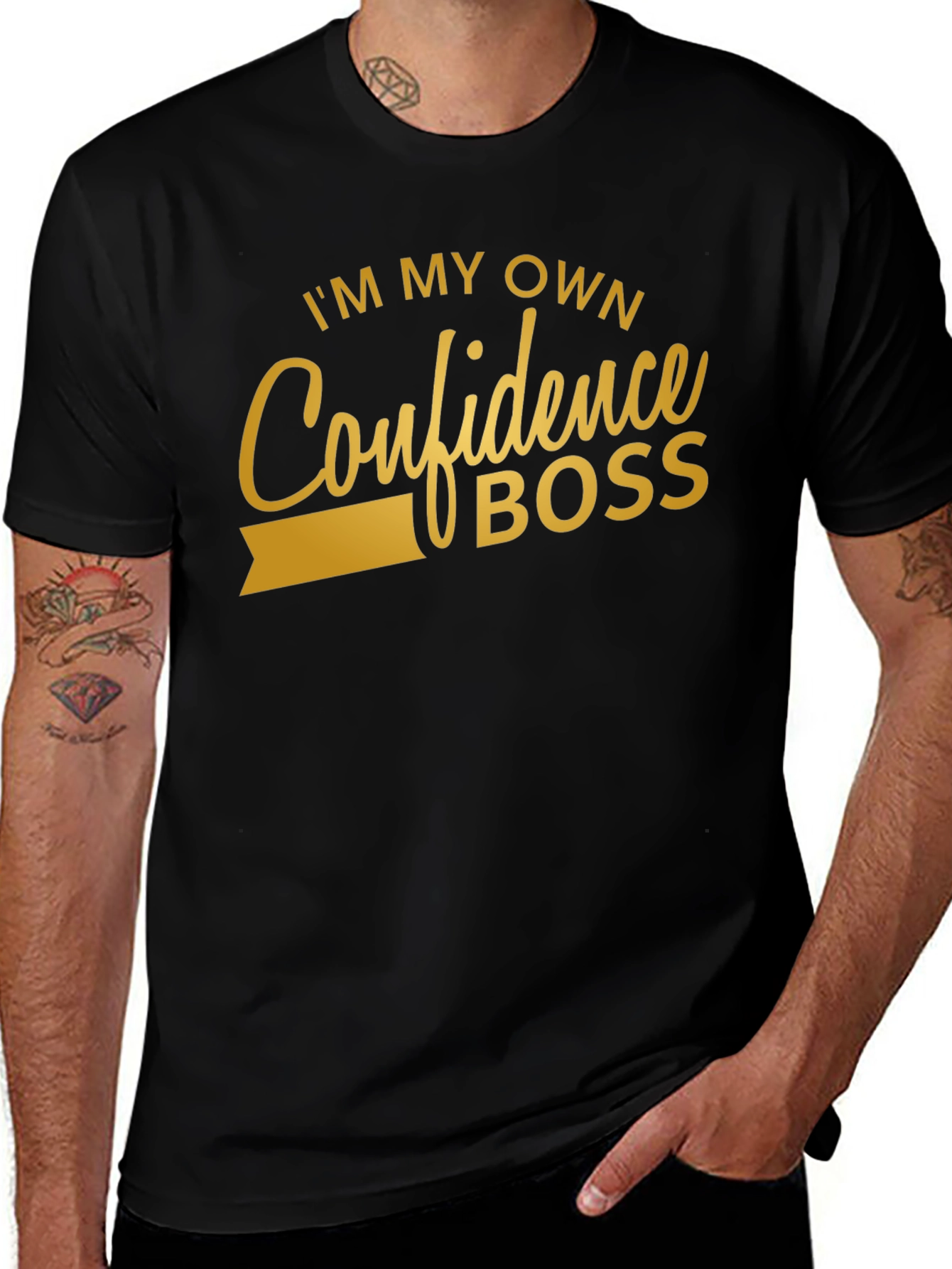 Confidence Boss Black T-Shirt