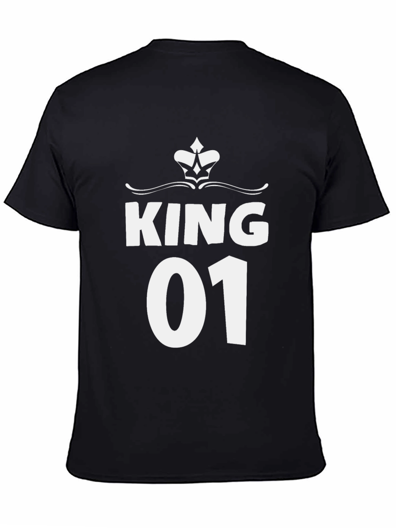 King 01 Graphic Tee - Black Cotton T-Shirt
