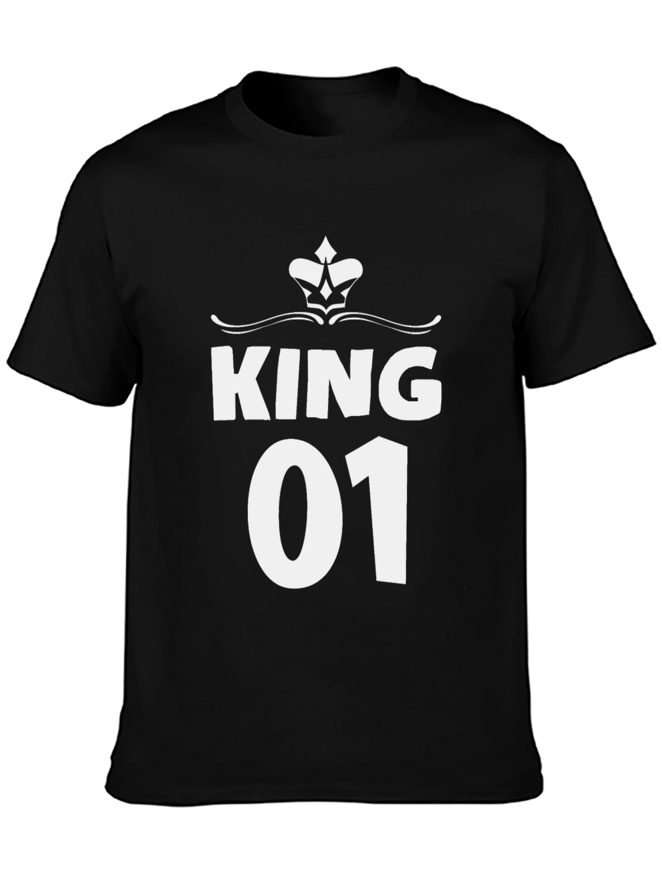 King 01 Graphic Tee - Black Cotton T-Shirt