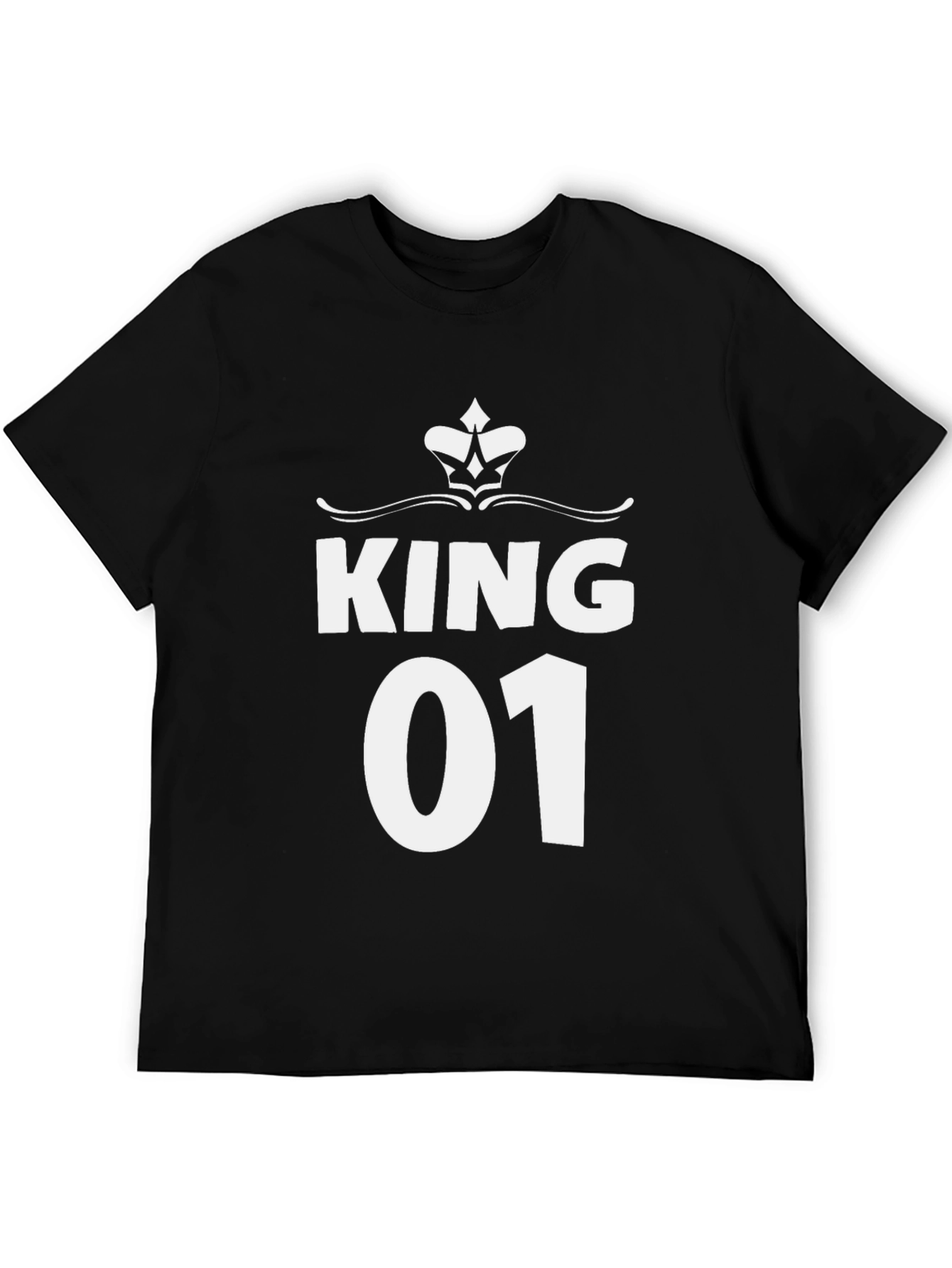 King 01 Graphic Tee - Black Cotton T-Shirt