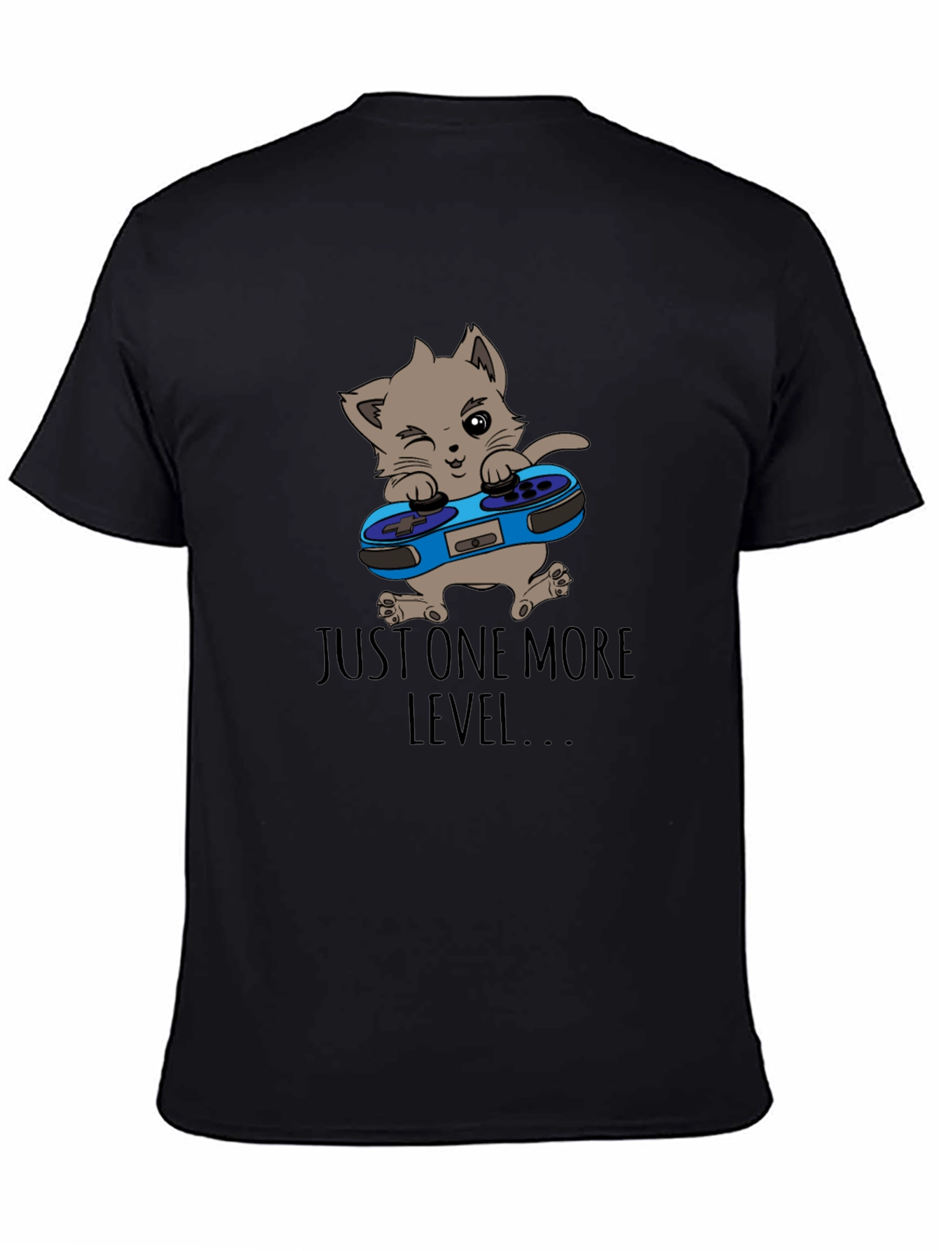 Just One More Level T-Shirt Cat Gamer Tee
