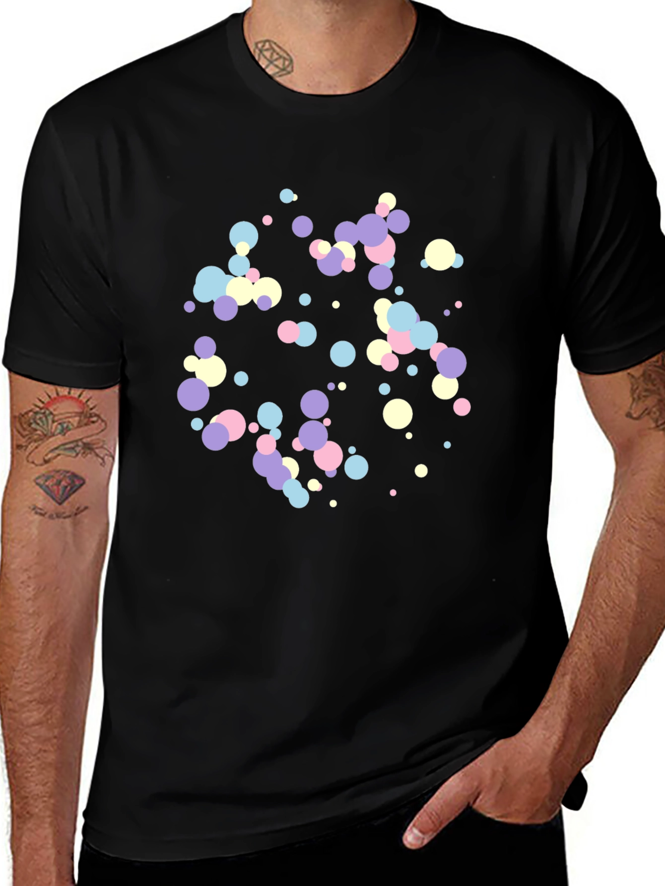 Pastel Polka Dot T-Shirt - Mens Graphic Tee
