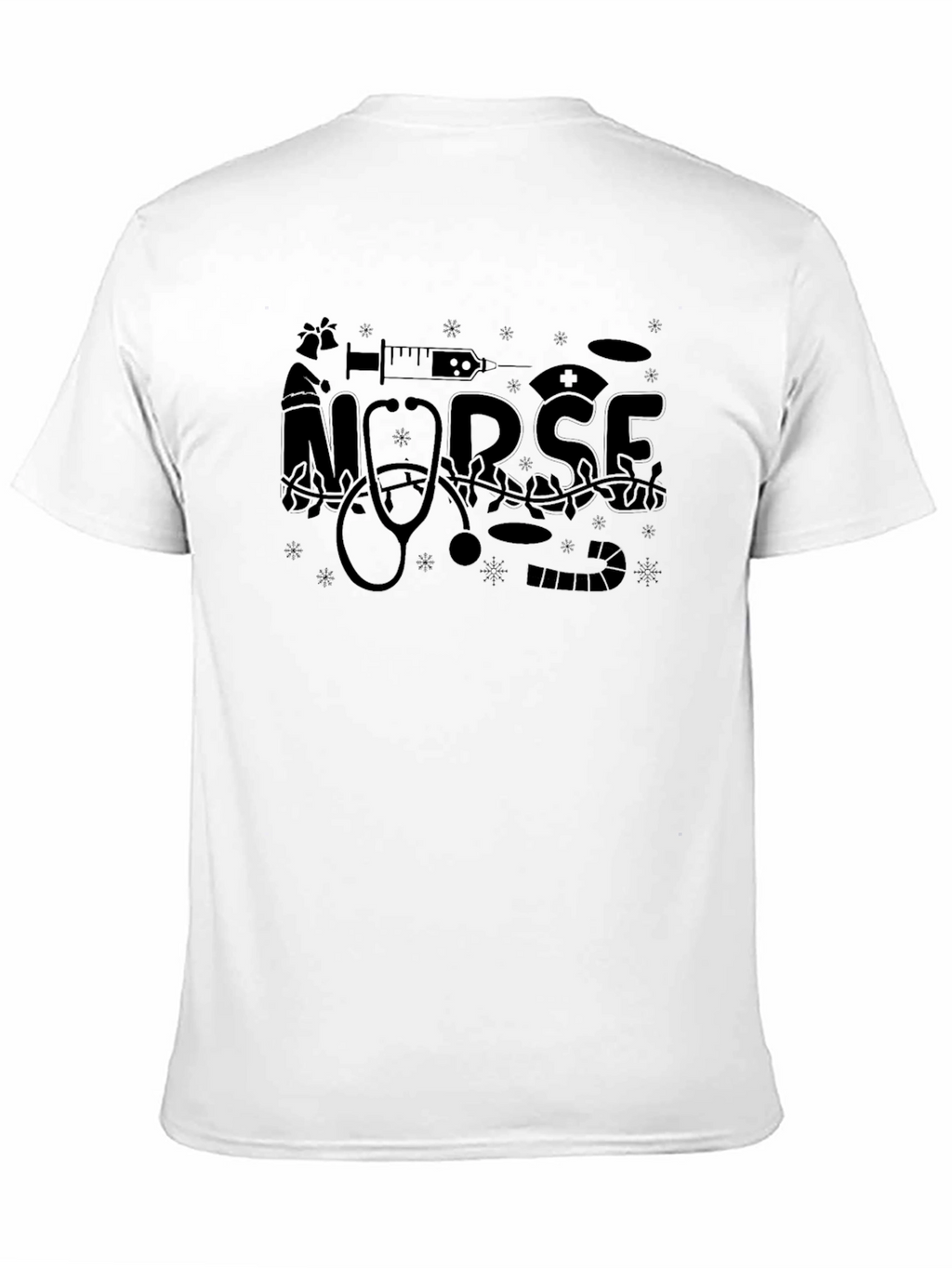 Nurse Christmas T-Shirt - Black Holiday Tee