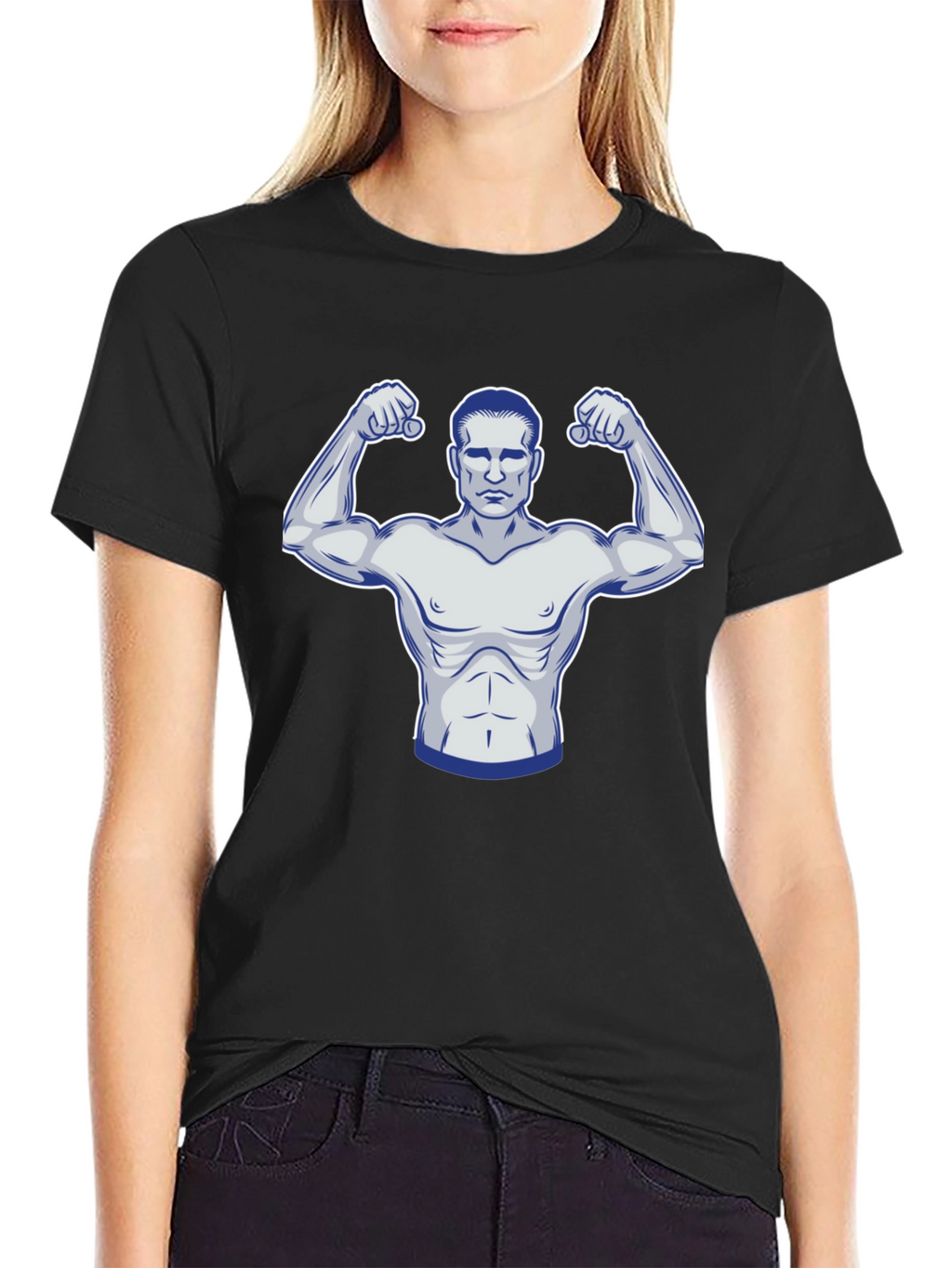 Muscle Man Graphic Tee - Black
