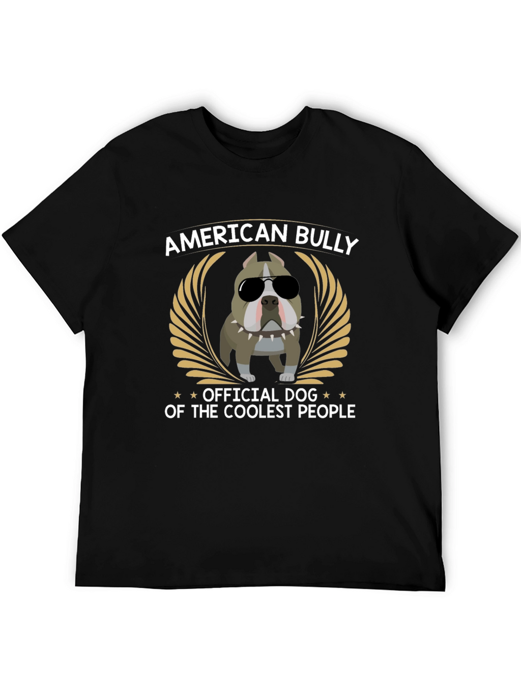 American Bully Coolest People Black Graphic T-Shirt