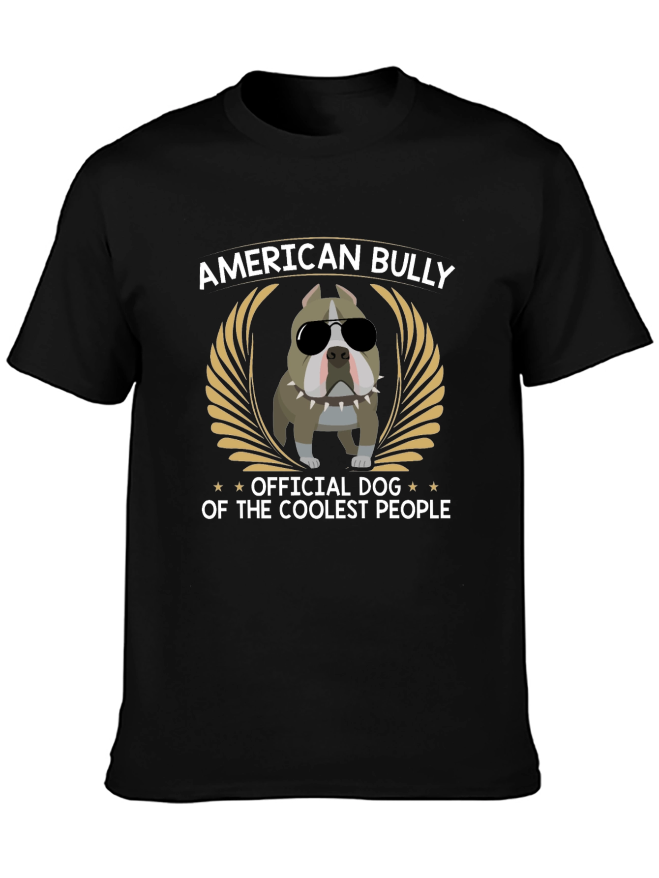 American Bully Coolest People Black Graphic T-Shirt