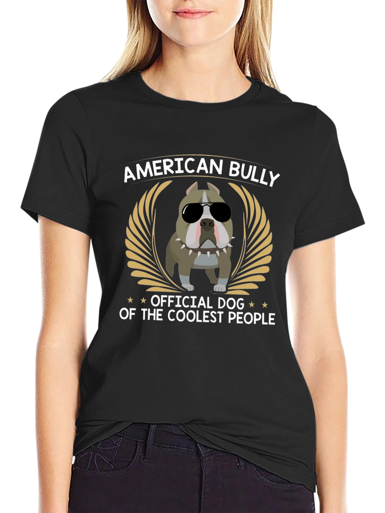 American Bully Coolest People Black Graphic T-Shirt