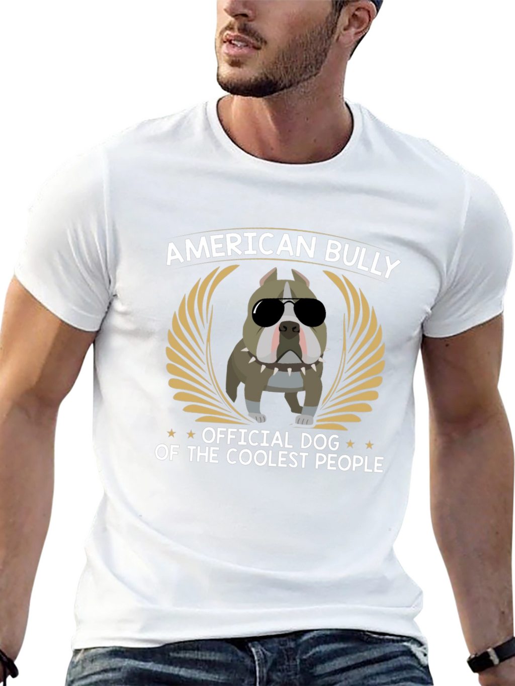 American Bully Coolest People Black Graphic T-Shirt