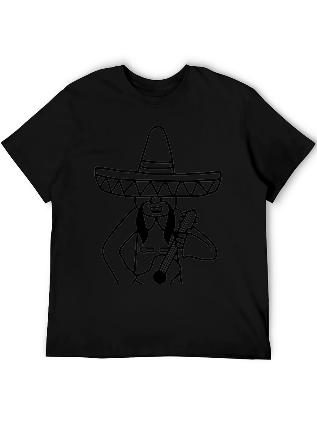 Mariachi Man Graphic Tee - Black T-Shirt