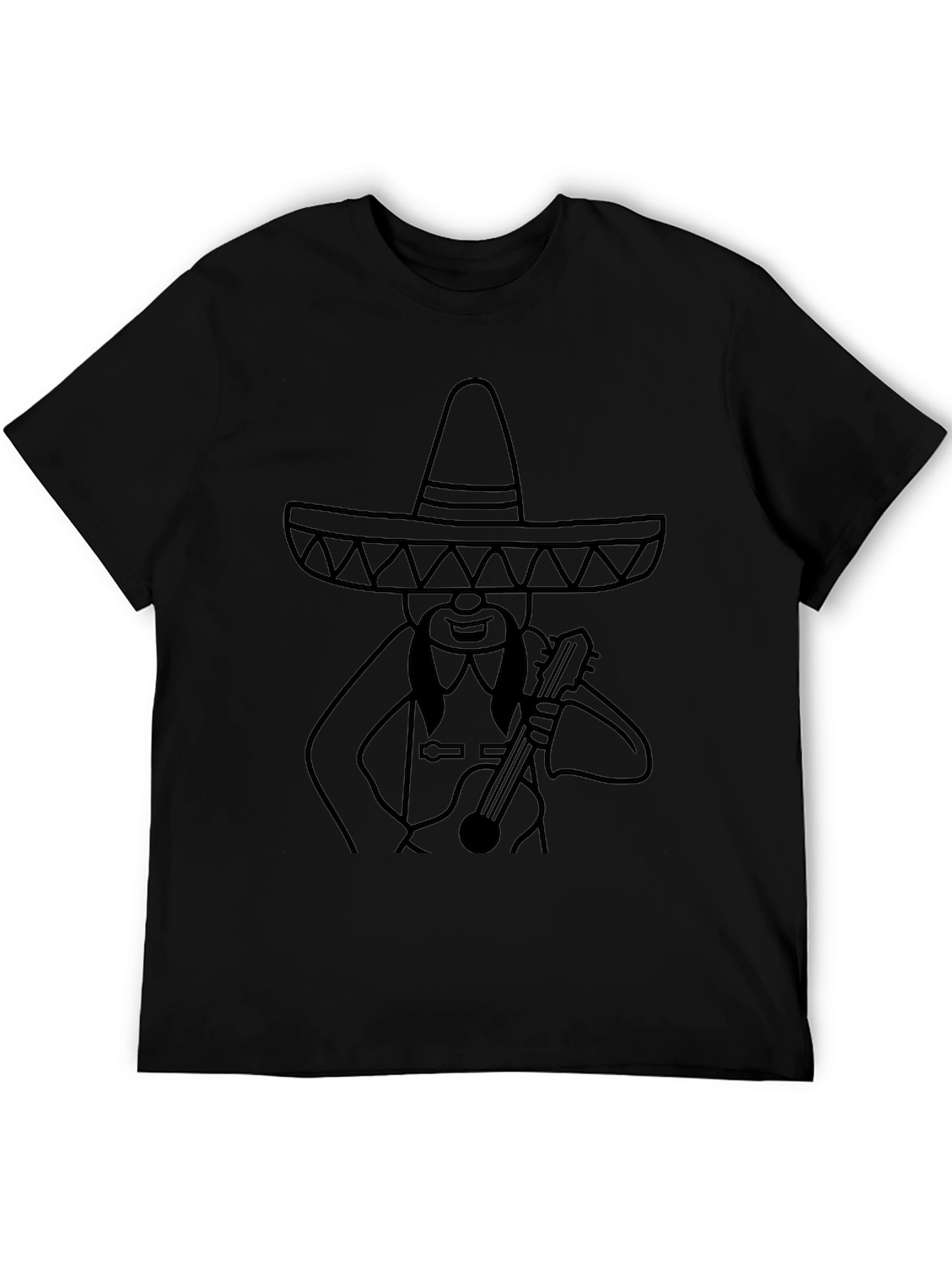 Mariachi Man Graphic Tee - Black T-Shirt
