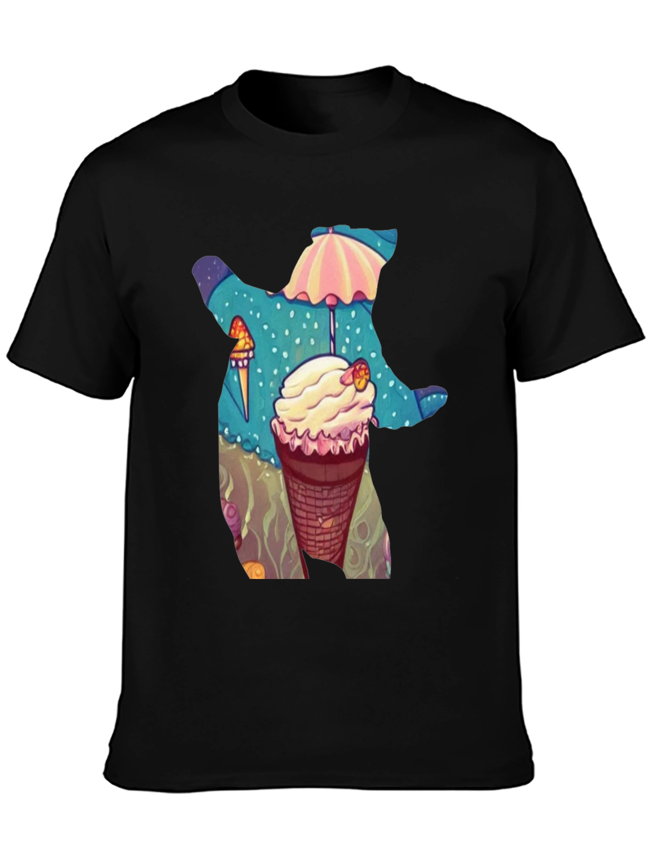 Ice Cream Bear Graphic Tee - Fun & Unique Design