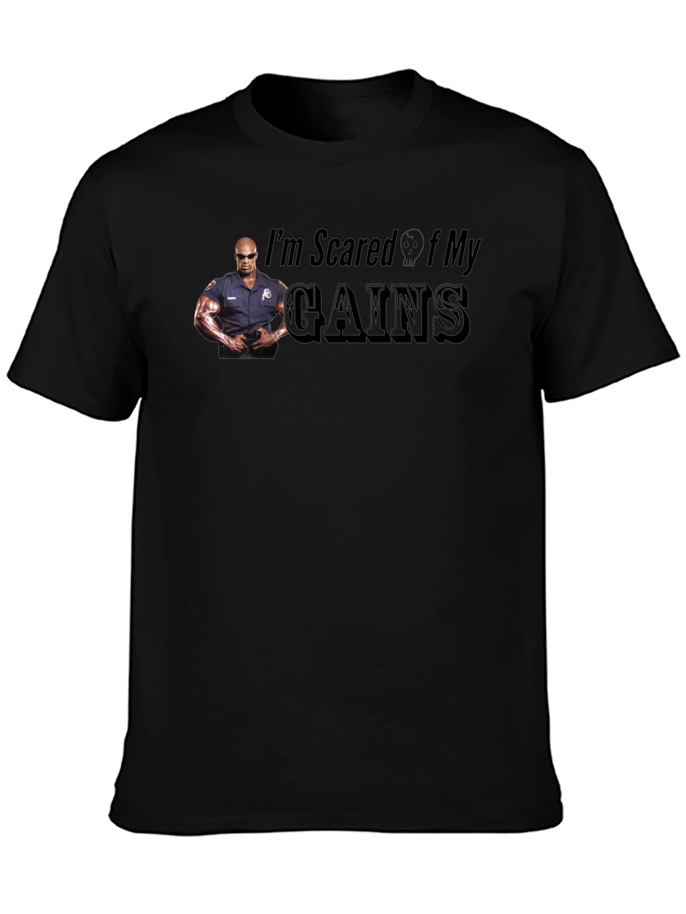 Im Scared Of My Gains Funny Graphic T-Shirt