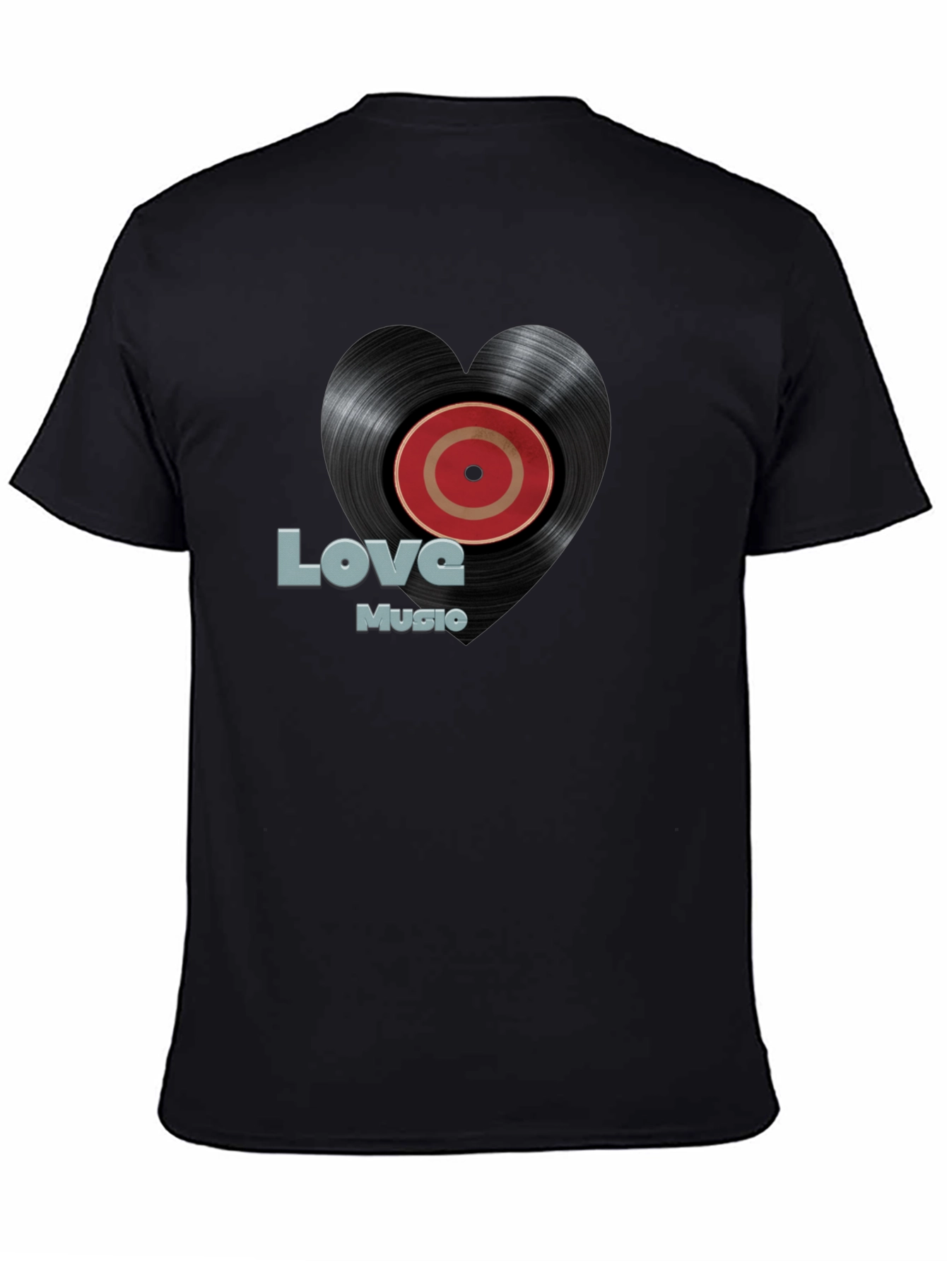 Love Music Vinyl Record Heart T-Shirt