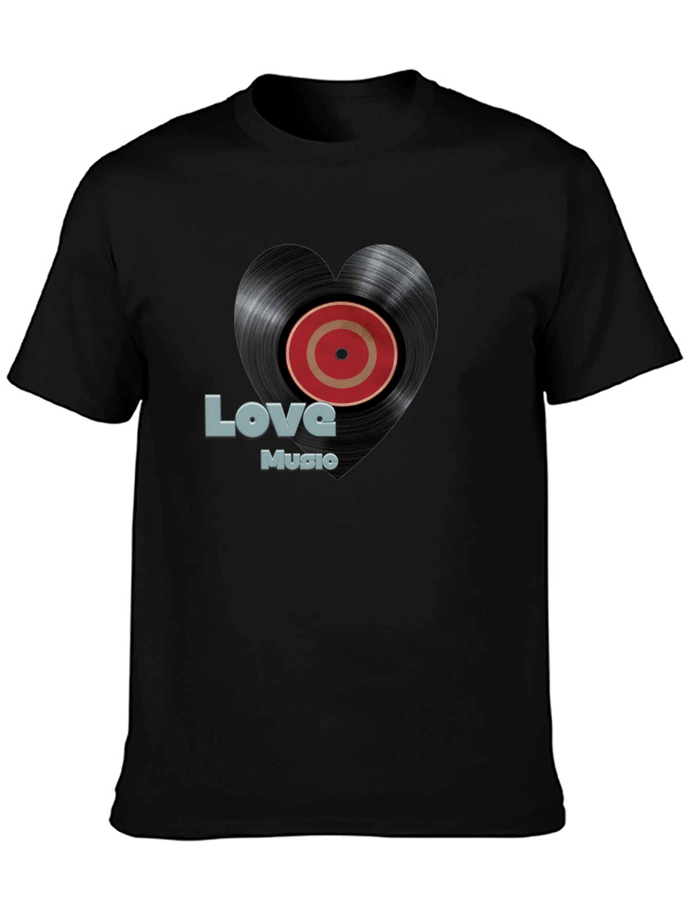 Love Music Vinyl Record Heart T-Shirt