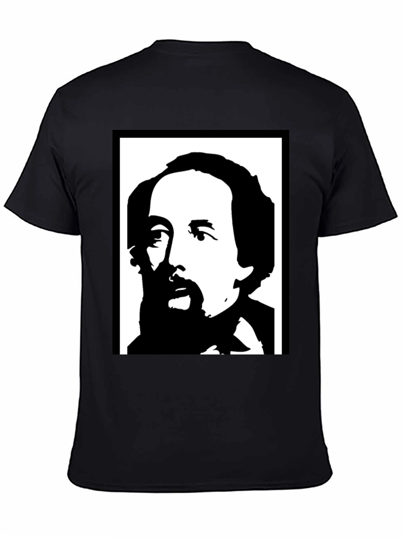 Charles Dickens Black T-Shirt Portrait Tee