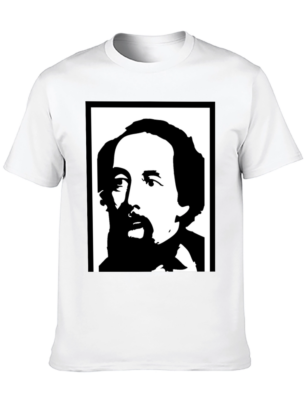 Charles Dickens Black T-Shirt Portrait Tee