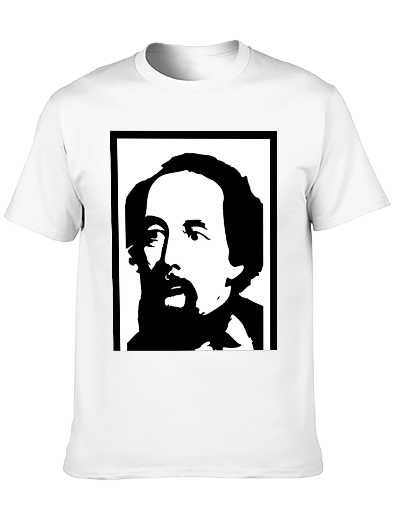 Charles Dickens Black T-Shirt Portrait Tee